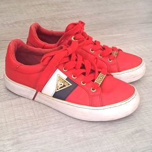 Guess Red Logo Sneakers size 5.5